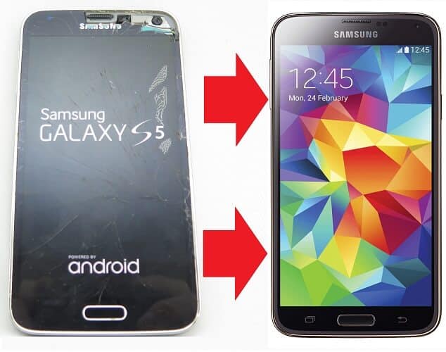 Замена оригинального стекла на Samsung S5 